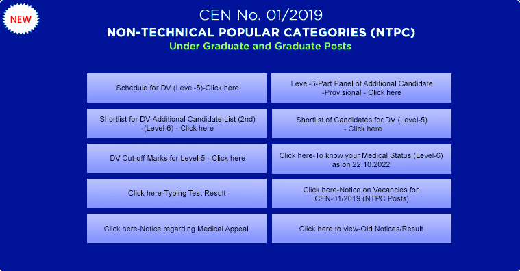 Non-Technical Popular Categories (NTPC) Under Graduate and Graduate Posts